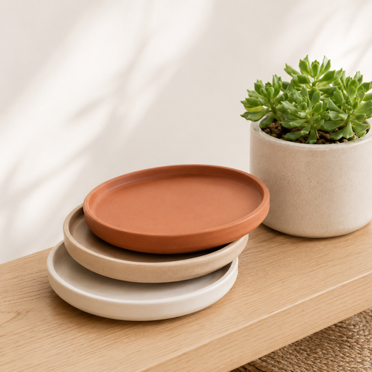 Ceramic Plant Saucer Set "Terra"