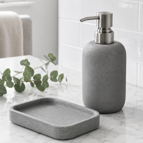 Stone Soap Dispenser Set "Pebble"