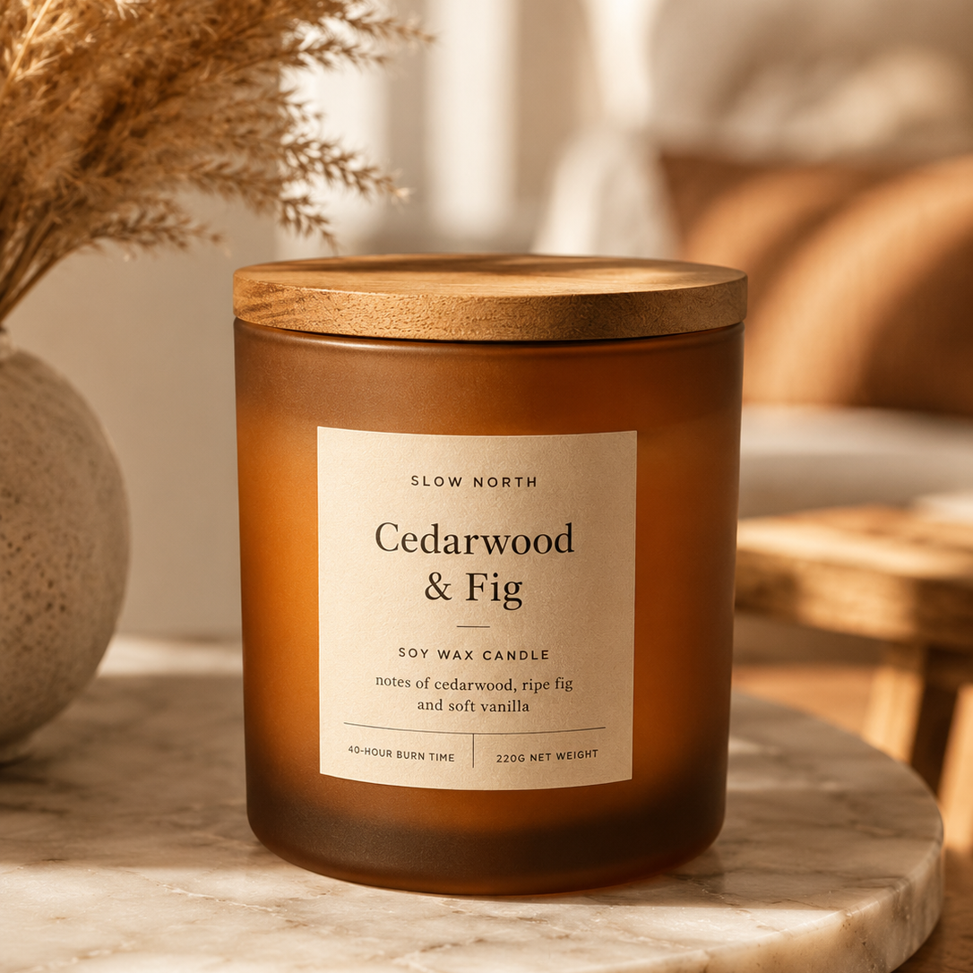 Soy Candle "Cedarwood & Fig"